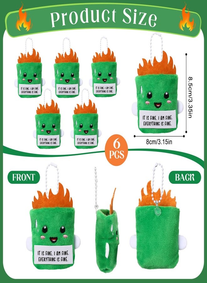 سوريو سلسلة مفاتيح من Sureio مكونة من 6 قطع هدايا تقدير إيجابية للموظفين، مصنوعة من القطيفة العاطفية، مناسبة للمعلمين والممرضات وزملاء العمل والفصول الدراسية (لون كلاسيكي) - Image 2