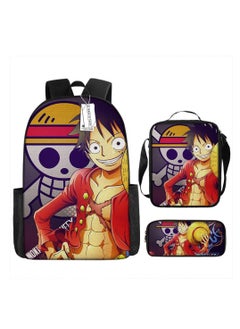 Cartoon anime backpack for primary and secondary school students, large capacity casual lightweight backpack, cartoon shoulder bag, pencil case, pencil case, and pencil case