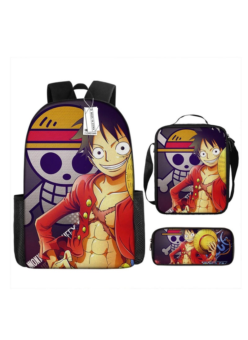 Generic - Cartoon anime backpack for primary and secondary school students, large capacity casual lightweight backpack, cartoon shoulder bag, pencil case, pencil case, and pencil case - Image 1
