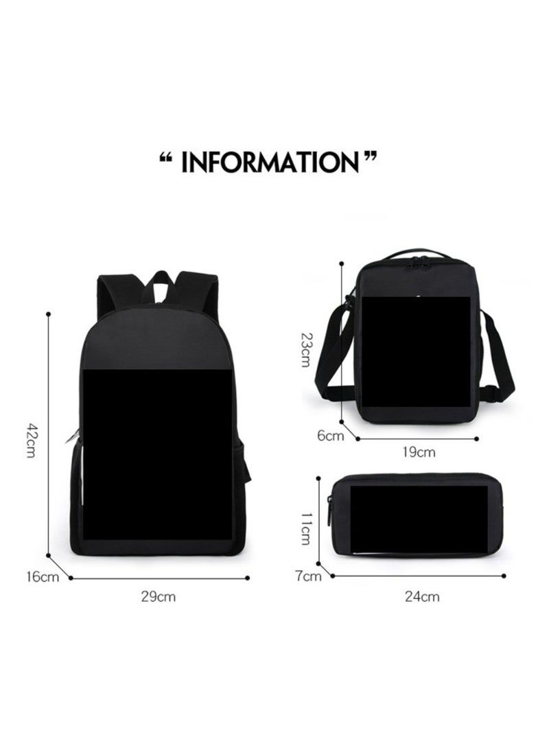 Generic - Cartoon anime backpack for primary and secondary school students, large capacity casual lightweight backpack, cartoon shoulder bag, pencil case, pencil case, and pencil case - Image 1