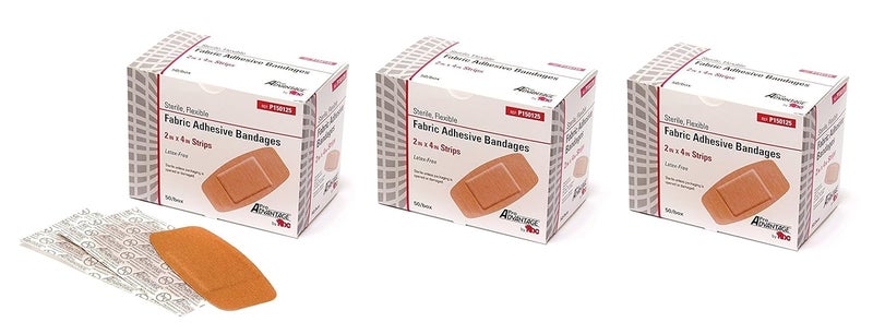 P150125 Flexible Large Adhesive Bandages 2" X 4" (Pack of 150)