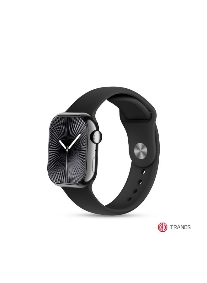 Trands SW50 Smart Watch for iOS & Android, 1.75-Inch TFT Touch Screen, Bluetooth Calling, IP68 Waterproof, Fitness Tracker with Heart Rate & Sleep Monitor, Black - Image 1