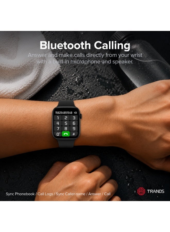 Trands SW50 Smart Watch for iOS & Android, 1.75-Inch TFT Touch Screen, Bluetooth Calling, IP68 Waterproof, Fitness Tracker with Heart Rate & Sleep Monitor, Black - Image 5