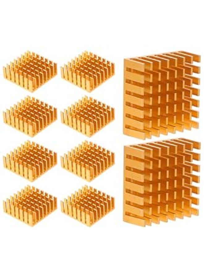 كتلة تبريد حرارية من الألومنيوم والذهب 28x28x11مم لـ وحدة المعالجة المركزية ووحدة معالجة الرسومات والكمبيوتر المحمول - Image 1