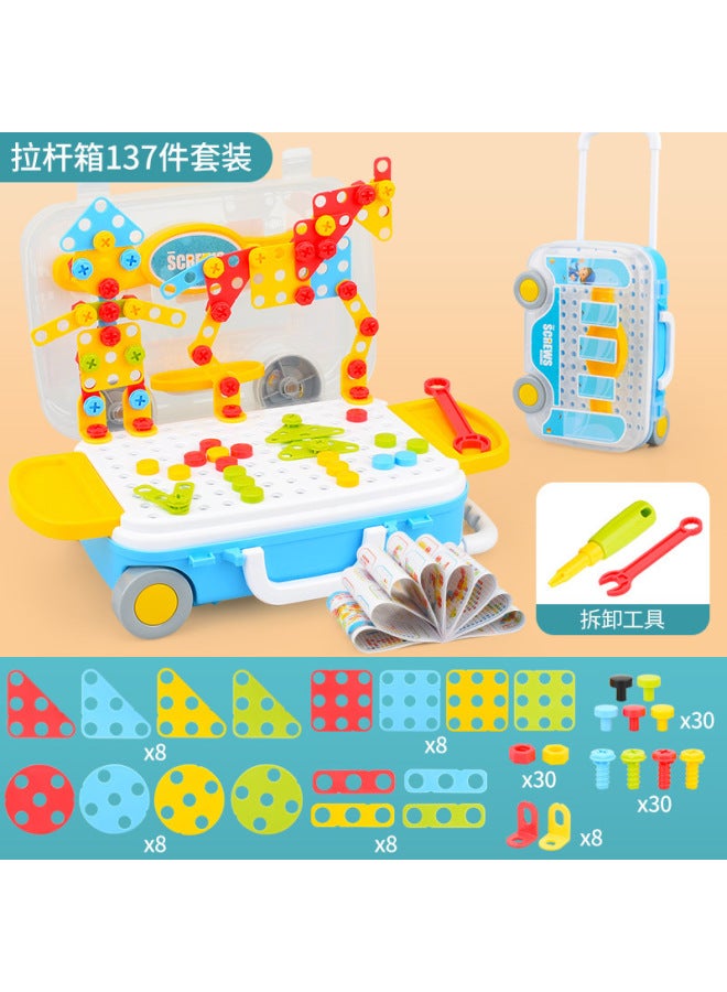 Children's Screw-twisting Educational Toy Nut Combination Screw Disassembly Simulation Electric Baby Repair Toolbox Toy - Image 1