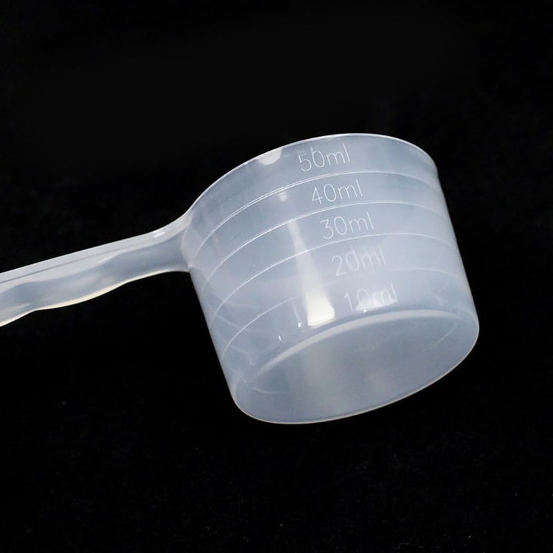 ccHuDE 6 Pcs 50 ml Plastic Measuring Spoons Milk Powder Scoops Coffee Scale Teaspoons Lab Measuring Scoops for Pet Food - Image 4
