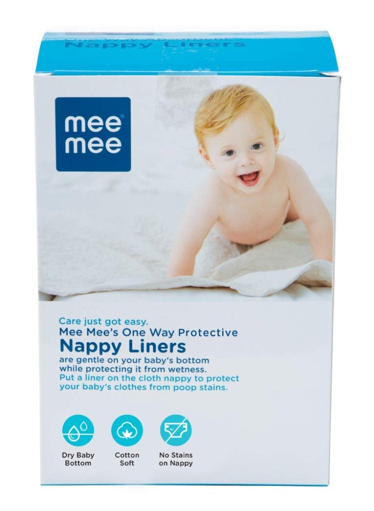 Mee Mee Protective Baby Nappy Liner Sheets | One Way Nappy Liner for Baby Nappies & Diapers (100 Sheets) - Image 4