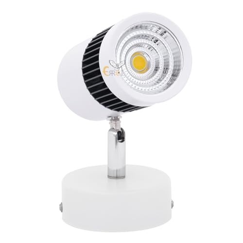 Errol White spot Lights 9 watt Aluminium Focus Light, Adjustable Head Focus Light for Wall | spot Lights for Home Ceiling | spot Light (Warm White(Yellow)) - Image 1