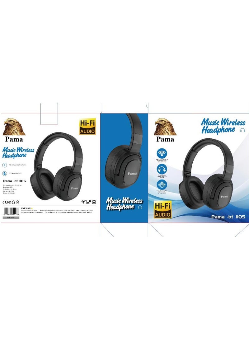 Pama BT1105 Bluetooth Over-Ear Headset with Noise Cancellation - Image 2
