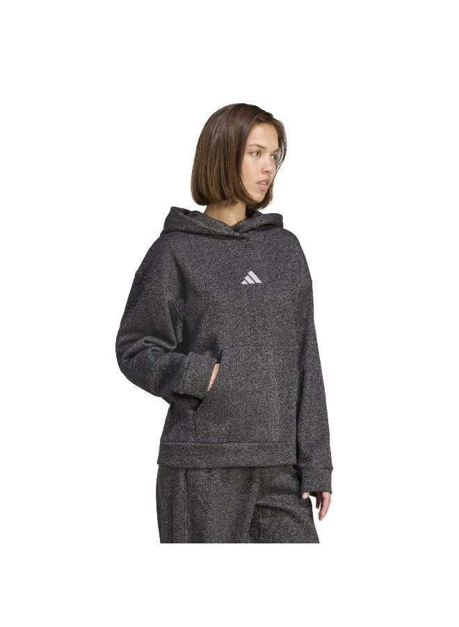 Adidas Adidas W All Szn Hl Hd Black Hooded Sweat Sweatshirts For Women - Image 4