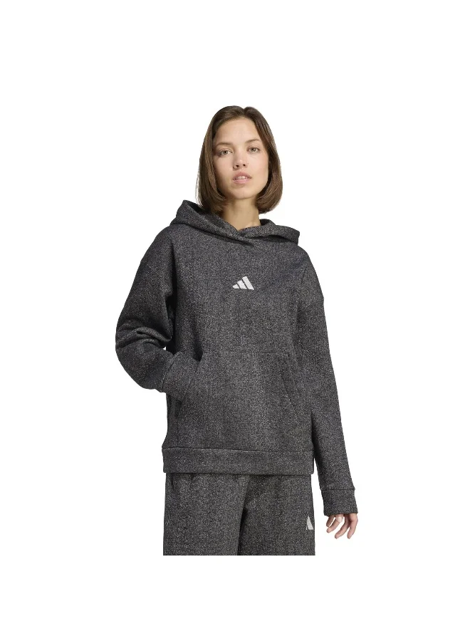 Adidas Adidas W All Szn Hl Hd Black Hooded Sweat Sweatshirts For Women