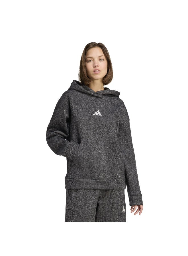 Adidas Adidas W All Szn Hl Hd Black Hooded Sweat Sweatshirts For Women - Image 2