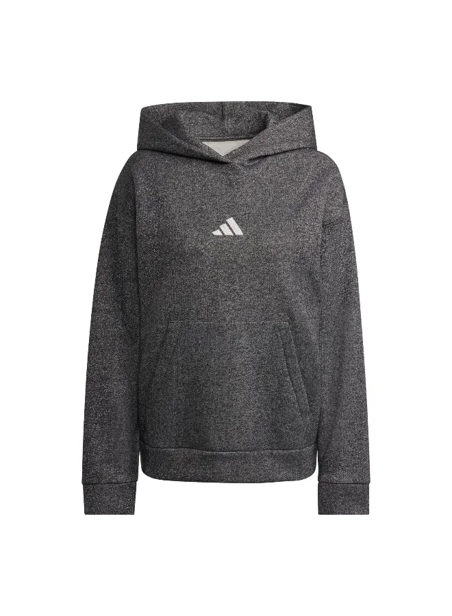 Adidas Adidas W All Szn Hl Hd Black Hooded Sweat Sweatshirts For Women