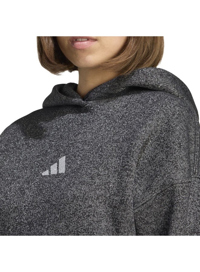 Adidas Adidas W All Szn Hl Hd Black Hooded Sweat Sweatshirts For Women - Image 5
