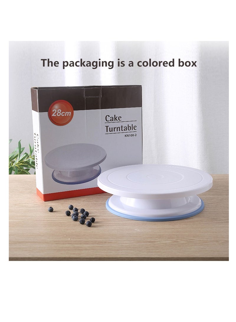 Cake Stand, 11 Inch Rotating Cake Turntable, Turntable Sculpting Wheel Revolving Cake Turnable Blue Painting Turn Table Stand for Paint Spraying Spinner - Image 3