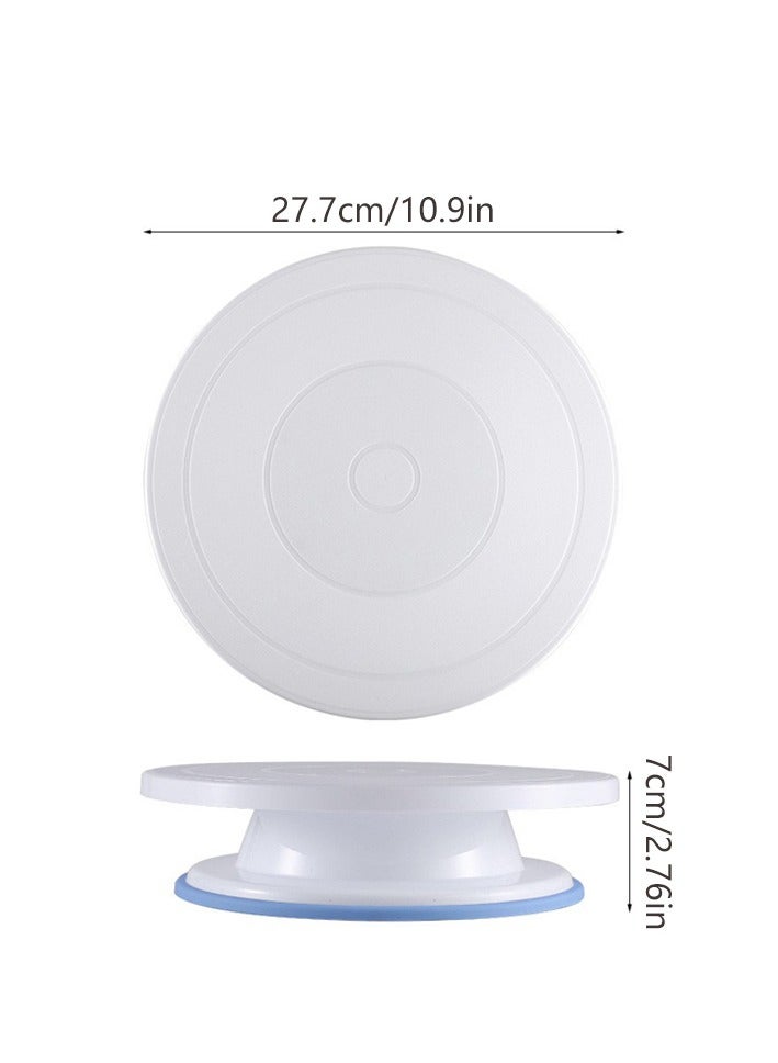 Cake Stand, 11 Inch Rotating Cake Turntable, Turntable Sculpting Wheel Revolving Cake Turnable Blue Painting Turn Table Stand for Paint Spraying Spinner - Image 4