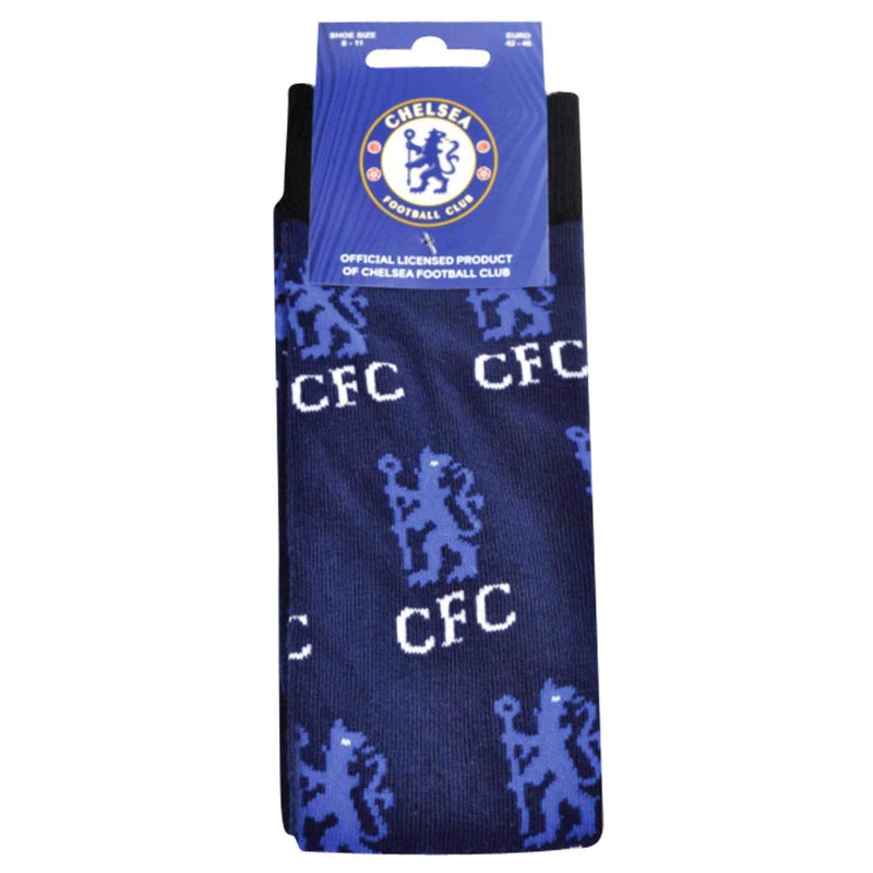 Chelsea FC Football Crest Socks Adults 8-11 - Image 3
