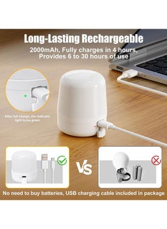 Alruht 2 Packs LED Light Bulbs,  Dimmable And Rechargeable Battery Operated Light Bulb with Remote Control, 4 Color Temperatures, Timing, Magnetic Detachable LED Bulb for Wall Sconce and Lamp  - Image 5