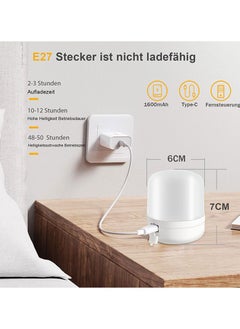 Alruht 2 Packs LED Light Bulbs,  Dimmable And Rechargeable Battery Operated Light Bulb with Remote Control, 4 Color Temperatures, Timing, Magnetic Detachable LED Bulb for Wall Sconce and Lamp  - Image 4