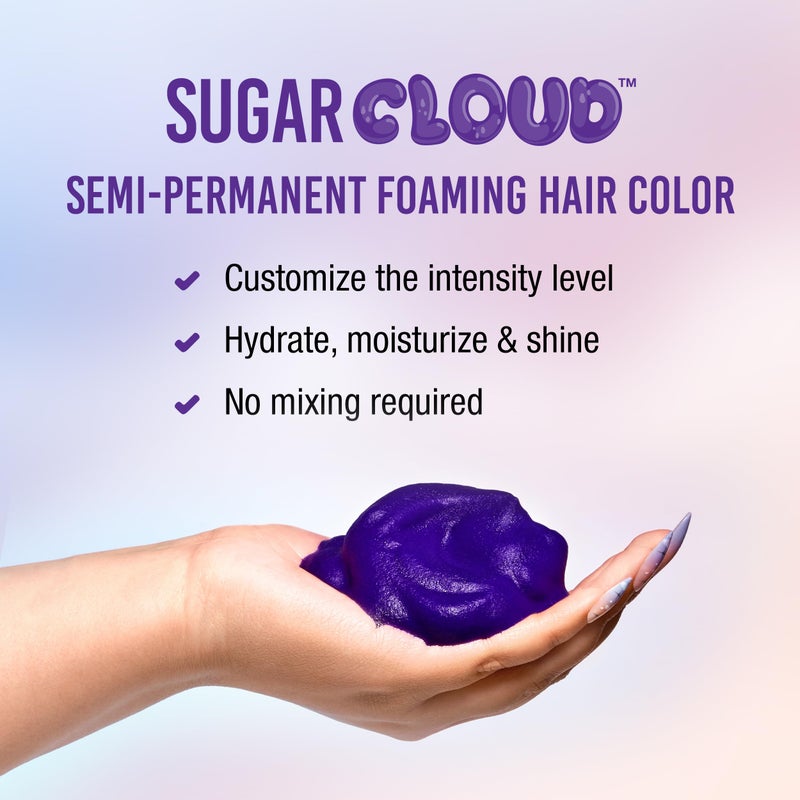 Punky Sugar Cloud Semi-Permanent Foam Hair Color, Poprock - Vibrant Hair Dye for Long-Lasting Color, Easy Application Foam Hair Dye, 6 fl oz. - Image 2