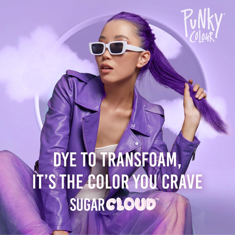 Punky Sugar Cloud Semi-Permanent Foam Hair Color, Poprock - Vibrant Hair Dye for Long-Lasting Color, Easy Application Foam Hair Dye, 6 fl oz. - Image 1