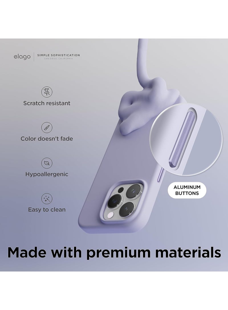 Elago Magnetic Liquid Silicone for iPhone 15 PRO Case Cover with MagSafe Shockproof - Purple - Image 2