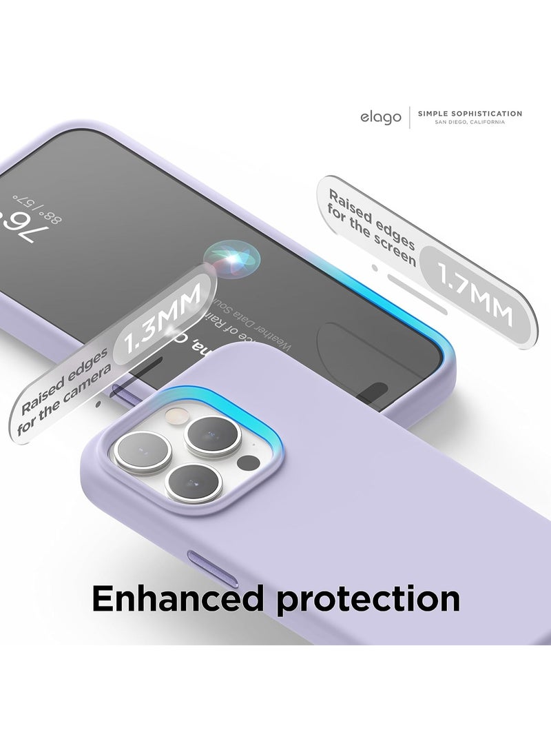 Elago Magnetic Liquid Silicone for iPhone 15 PRO Case Cover with MagSafe Shockproof - Purple - Image 3