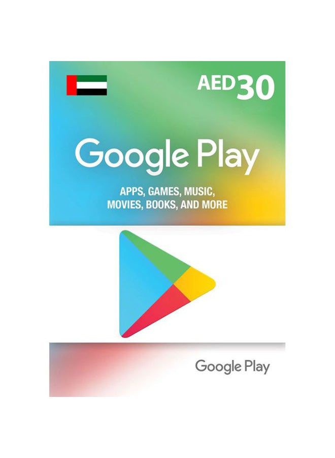 Google Play 30 AED Gift Card (Delivery via SMS/WhatsApp)