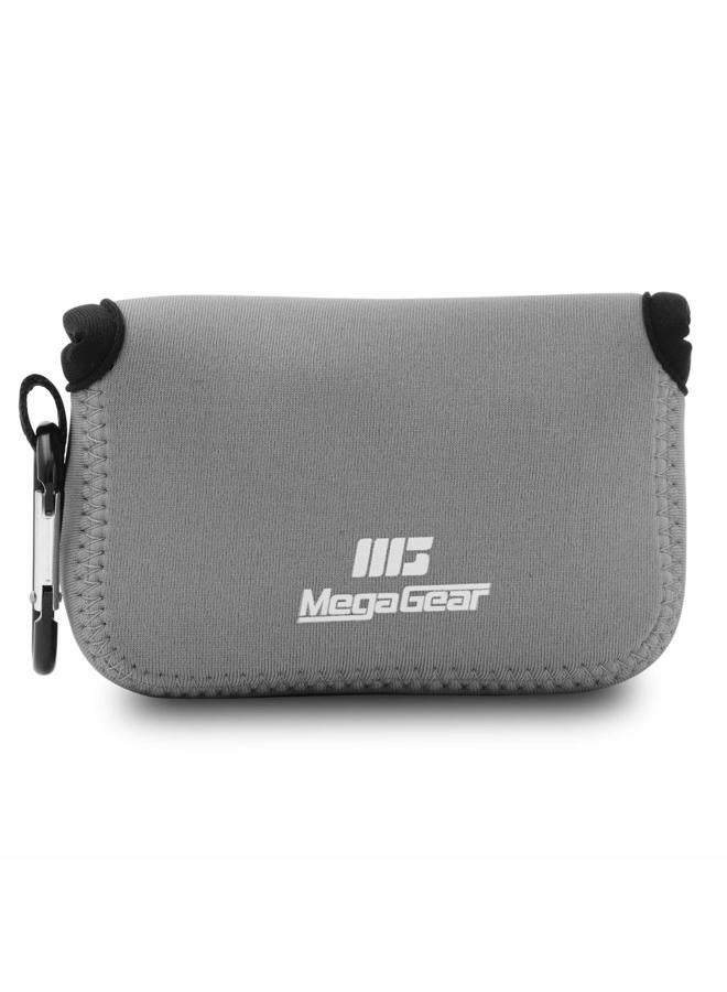 MegaGear Ultra Light Neoprene Camera Case Compatible with Olympus Tough TG-6, TG-5, TG-4, Sony Cyber-Shot DSC-RX100 VI, DSC-RX100 V, DSC-RX100 IV - Gray (MG593), Grey - Image 1