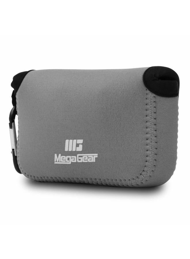 MegaGear Ultra Light Neoprene Camera Case Compatible with Olympus Tough TG-6, TG-5, TG-4, Sony Cyber-Shot DSC-RX100 VI, DSC-RX100 V, DSC-RX100 IV - Gray (MG593), Grey - Image 2