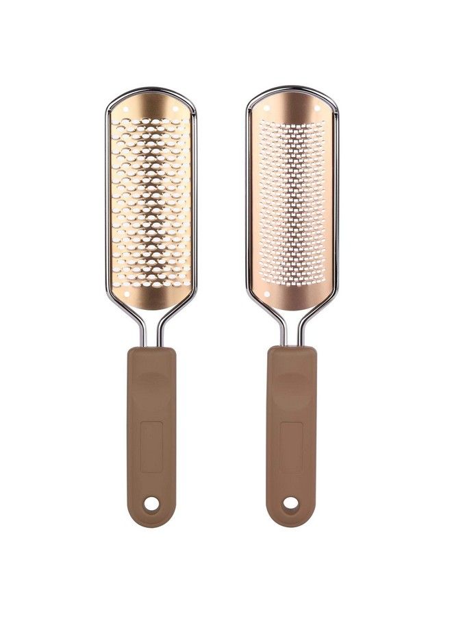 LoveBB 2Pcs Pedicure Rasp Foot File Callus Removerprofessional Stainless Steel Colossal And Fine Foot Scrubber Remove Dead Skin For Wet And Dry Feet - Image 1