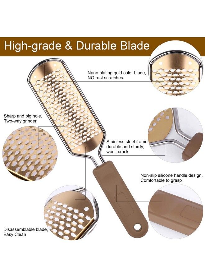 LoveBB 2Pcs Pedicure Rasp Foot File Callus Removerprofessional Stainless Steel Colossal And Fine Foot Scrubber Remove Dead Skin For Wet And Dry Feet - Image 3