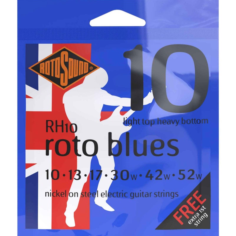 Rotosound RH10 Nickel Light Top/Heavy Bottom Electric Guitar Strings (10 13 17 30 42 52) - Image 4
