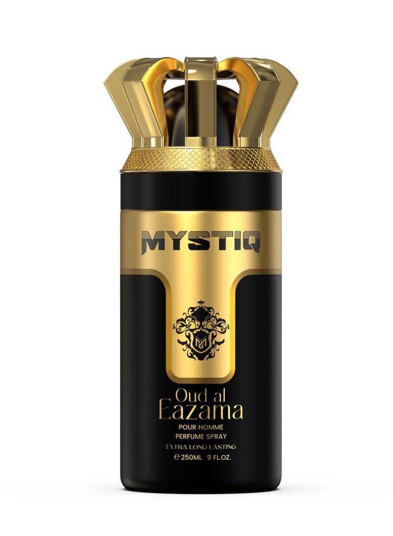 MYSTIQ OUD AL EAZAMA 250ML BODY PERFUME SPRAY - Image 1