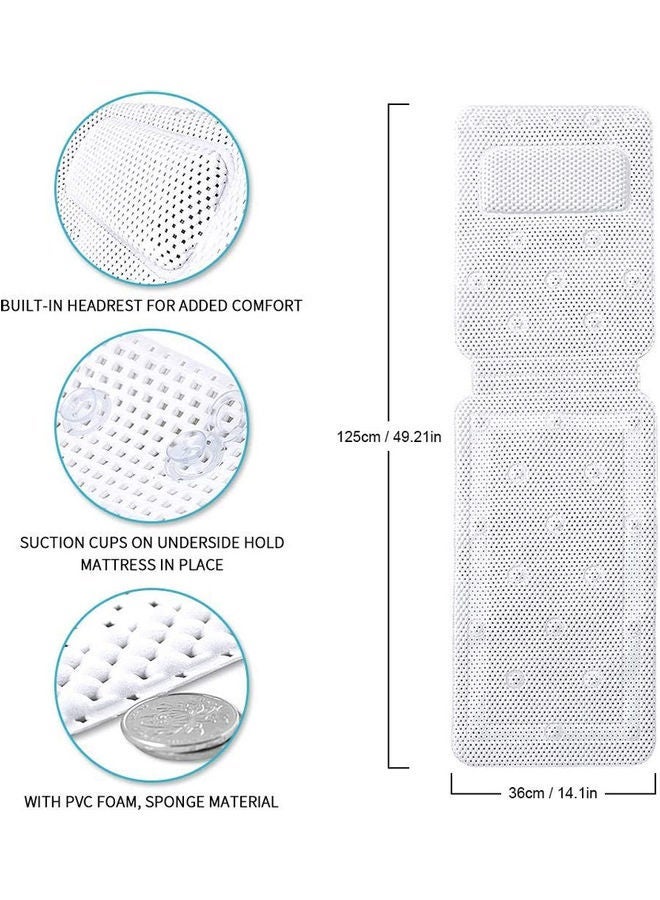 AMERTEER Non-Slip Cushioned Bathtub Pillow White 300grams - Image 3
