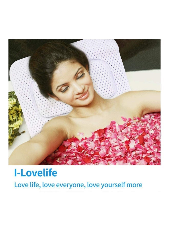 AMERTEER Non-Slip Cushioned Bathtub Pillow White 300grams - Image 2