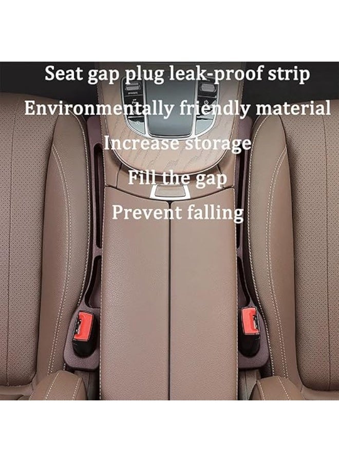 LuckyNov Universal Car Seat Side Seam Filler Strips Pair Leak-Proof Vehicle-Mounted Storage for Cards Keys Coins Black Compatible with Most Cars Trucks Daily Use - Image 5