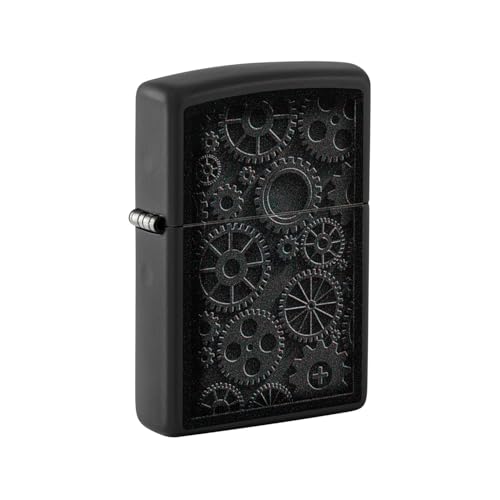 Zippo Steampunk Design Black Matte,Windproof Pocket Lighter, Refillable, (BIS Certified) - Image 1