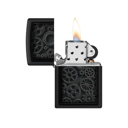 Zippo Steampunk Design Black Matte,Windproof Pocket Lighter, Refillable, (BIS Certified) - Image 4