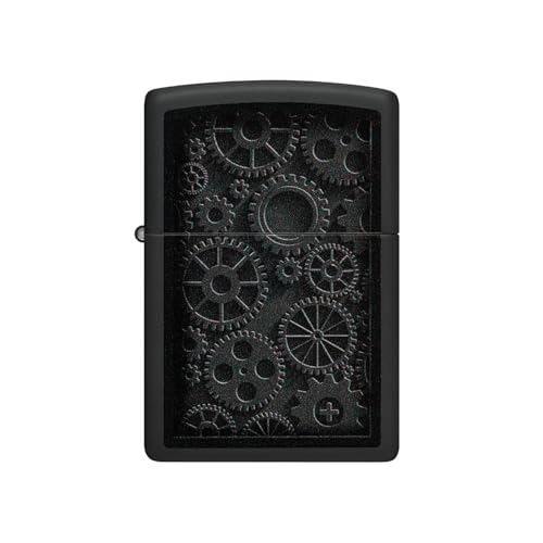 Zippo Steampunk Design Black Matte,Windproof Pocket Lighter, Refillable, (BIS Certified) - Image 2