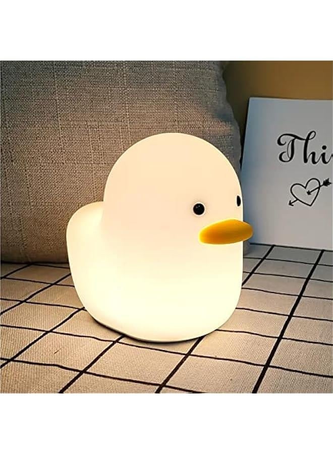 ضوء ليلي للأطفال، مصباح سيليكون لطيف على شكل بطة لغرفة الأطفال والرضع، ضوء ليلي حيواني للأولاد والبنات، ضوء ليلي مريح لغرفة النوم وغرفة الأطفال، هدية للأطفال (بطة) - Image 1