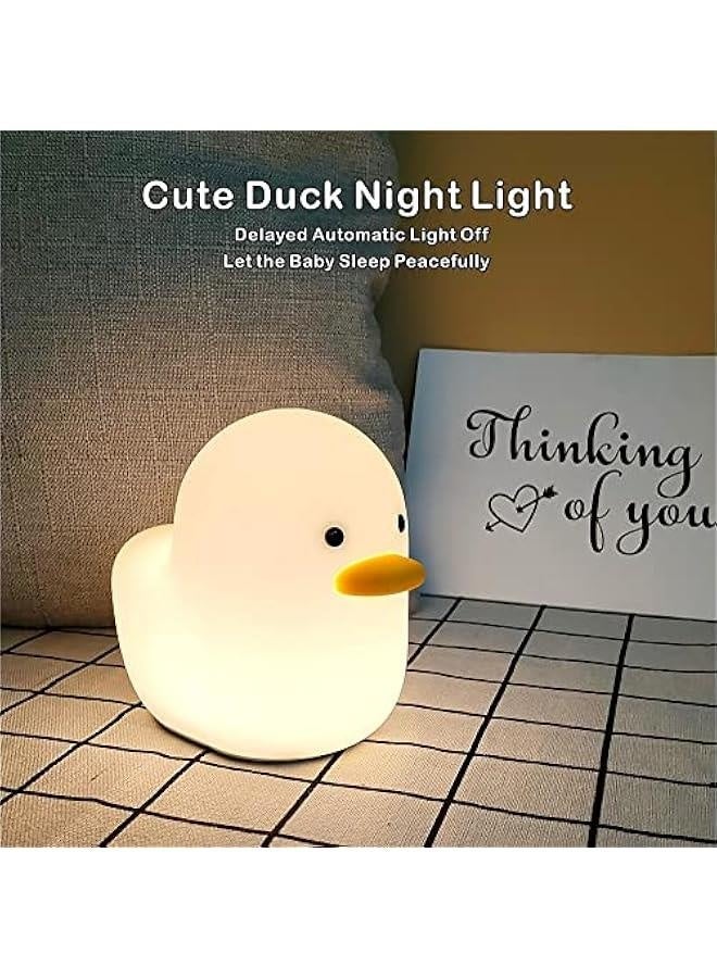 ضوء ليلي للأطفال، مصباح سيليكون لطيف على شكل بطة لغرفة الأطفال والرضع، ضوء ليلي حيواني للأولاد والبنات، ضوء ليلي مريح لغرفة النوم وغرفة الأطفال، هدية للأطفال (بطة) - Image 4