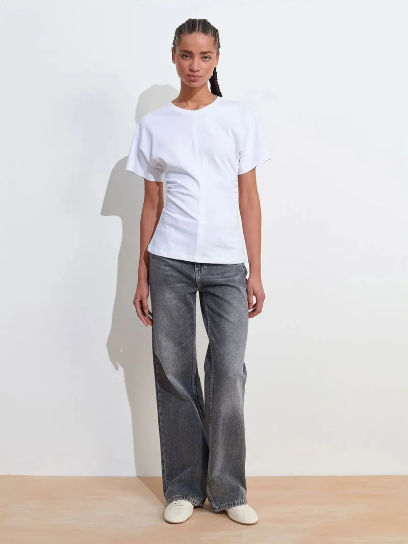 ديلفين DILVIN Women's Cotton Crew Neck T-Shirt