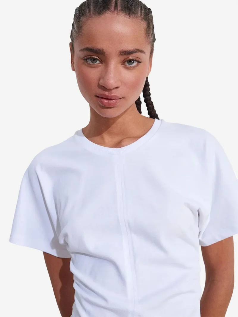 Dilvin White DILVIN Women's Cotton Crew Neck T-Shirt for Women | Best Price UAE