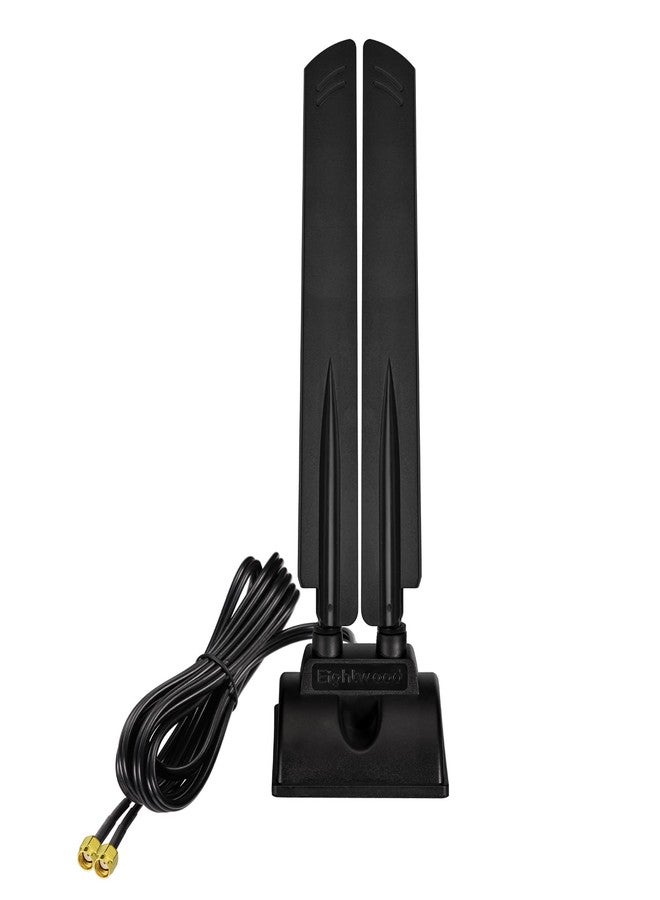 ايتوود هوائي Eightwood WiFi 6E ثلاثي النطاق 6 جيجاهرتز 5 جيجاهرتز 2.4 جيجاهرتز RP-SMA، قاعدة تثبيت مغناطيسية لأجهزة الكمبيوتر المكتبية ولوحات الأم وبطاقات الواي فاي والبلوتوث وأجهزة التوجيه اللاسلكية، EWUA0197 - Image 1