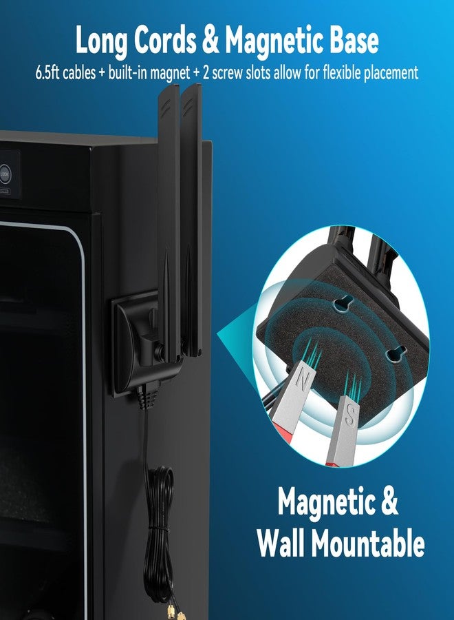 ايتوود هوائي Eightwood WiFi 6E ثلاثي النطاق 6 جيجاهرتز 5 جيجاهرتز 2.4 جيجاهرتز RP-SMA، قاعدة تثبيت مغناطيسية لأجهزة الكمبيوتر المكتبية ولوحات الأم وبطاقات الواي فاي والبلوتوث وأجهزة التوجيه اللاسلكية، EWUA0197 - Image 5