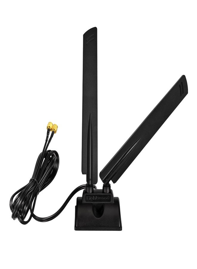 ايتوود هوائي Eightwood WiFi 6E ثلاثي النطاق 6 جيجاهرتز 5 جيجاهرتز 2.4 جيجاهرتز RP-SMA، قاعدة تثبيت مغناطيسية لأجهزة الكمبيوتر المكتبية ولوحات الأم وبطاقات الواي فاي والبلوتوث وأجهزة التوجيه اللاسلكية، EWUA0197 - Image 2
