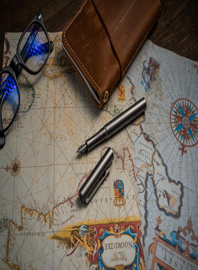 KeyUnity KP02 Titanium Fountain Pen with Fine Nib for Writing - Image 2