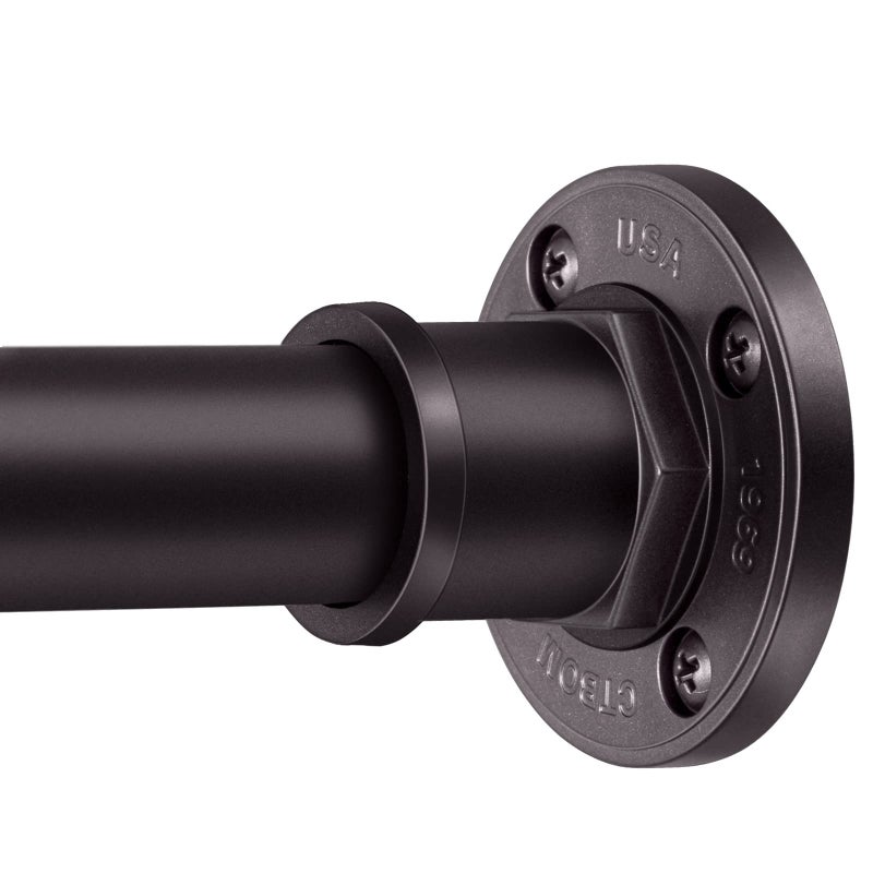 BRIOFOX Industrial Shower Curtain Rod  2in1 Design Tension Curtain Rod  Never Rust NonSlip 43 to 72 Inch Stainless Steel Bronze Window Curtain Rod