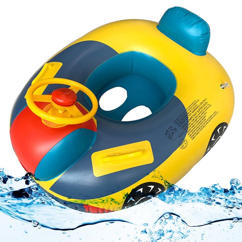 Proberos ® Baby Swimming Tube for Kids Under 15kg, Thickened PVC Inflatable Pool Float Seat with Anti-Flip Design, Safe Handles, 72x65cm, for Toddlers Age 4 and Below, Summer Swim Toy for Beach Pool - Image 1